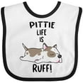 thumbnail image 3 of Inktastic Pittie Life is Ruff Spotted Pit Bull Boys or Girls Baby Bib, 3 of 4