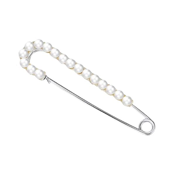 Qarigey Broches de perlas con diamantes de imitación, accesorio elegante para ropa, cárdigan, adorno para ropa femenina, Clip para decoración de Accesorios de disfraces Dorado/Perla Qarigey AP009978-03