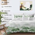 thumbnail image 3 of Cal King 4 Piece Bedding Set Watercolor Gradient Forest Soft Breathable Duvet Cover and Pillowcase,Green Natural Scenery Duvet Cover Set Washable Bed Sheets for Bedroom Dormitory Guest Room, 3 of 9