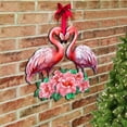 thumbnail image 4 of Designocracy 8611039H 24 x 18 in. Flamingos Love Holiday Love Kids Family Door Decor, 4 of 11