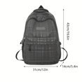 thumbnail image 2 of Men's Backpack 20.5in Laptop Backpack Plaid Large Capacity Travel Backpack Daypack Schoolbag, 2 of 5