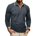 thumbnail image 1 of xiaxaixu Chemise pour Hommes, Chemise à Manches Longues Col Rabattu Contraste Couleur Hauts d'Automne pour Usage Quotidien Décontracté, 1 of 6