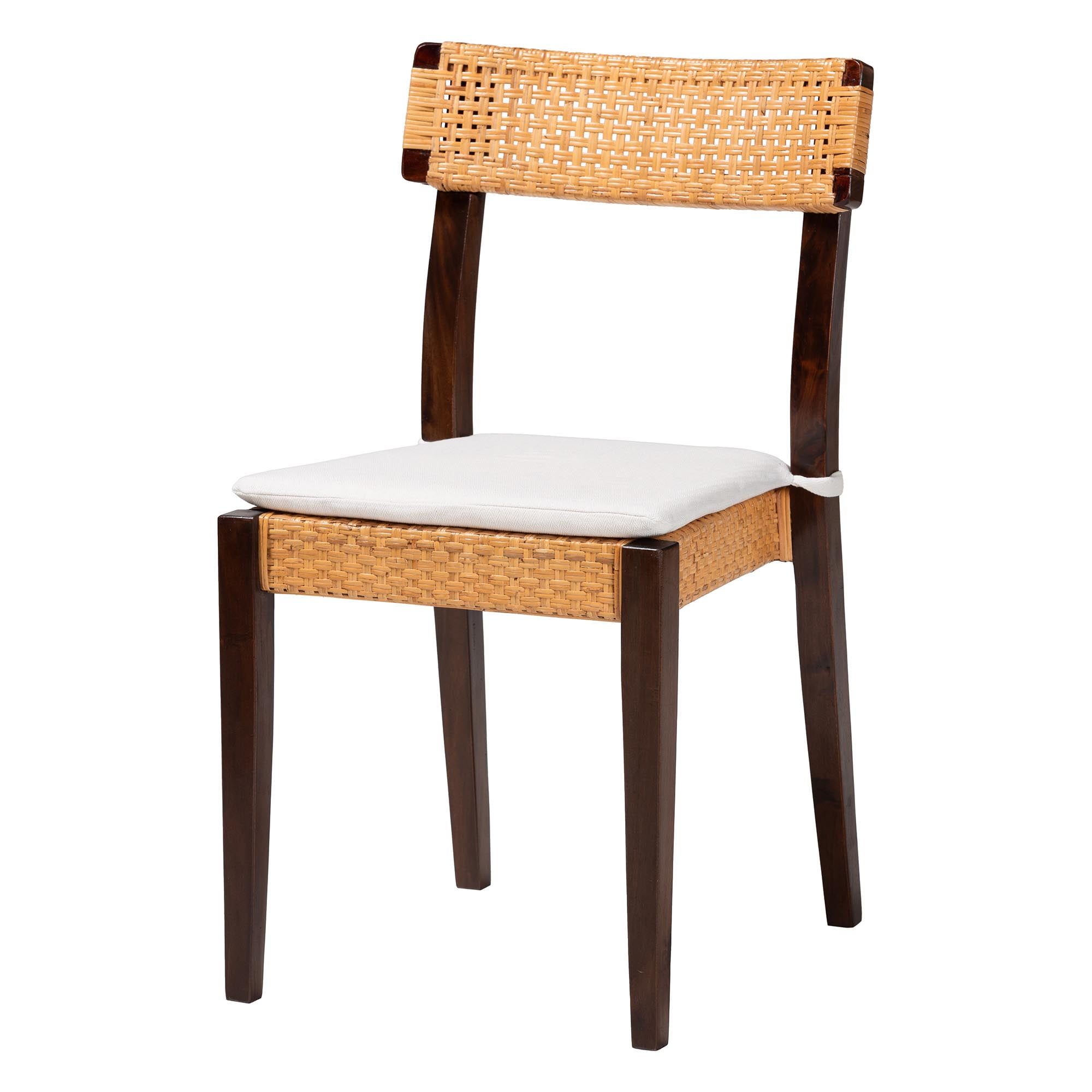 bali & pari Zaila Boho Dining Chair, Dark Brown