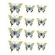 thumbnail image 1 of Decoración de pared en 3D con mariposas doradas y azules | Pegatinas de pared removibles para dormitorio, boda, fiesta de cumpleaños, decoración del hogar y ventanas, 1 of 8