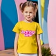 thumbnail image 2 of WMQPNNS Girls Summer Shirts Kids Tops Size 10-12 Fashion Short Sleeve Tops Crewneck Cotton T Shirt Printed Basic Blouse Shirt Printed Tops(Size 1-2 Years, Yellow), 2 of 6