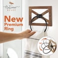 thumbnail image 4 of Autumn Alley Farmhouse Decor Hand Towel Ring for Bathroom - Rustic Towel Holder/Rack, Wall Mounted, Mix of Wood, Unique Shiplap & Black Ring, 4 of 7