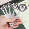thumbnail image 2 of 5 Pcs Stainless Steel Measuring Spoons, Heavy Duty Metal Teaspoon Set with Metric and US Measurements, 1/8tsp, 1/4tsp, 1/2tsp, 1tsp, 1tbsp, 2 of 6