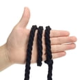 thumbnail image 4 of Unique Bargains Natural Twisted Cotton Rope 1/2 Inch x 82 Feet 3 Strand Tug of War Rope with Sealing Tape Black, 4 of 5