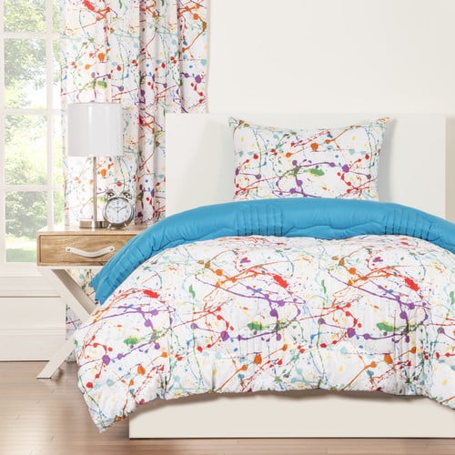 Crayola  Splat Brushed Microfiber 3-piece Comforter Set 2 Piece Twin