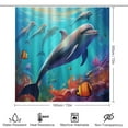 thumbnail image 2 of Marine World Dolphin Shower Curtain Waterproof Bathroom Curtain Set with Hooks Home Decor Bathroom Curtains, 2 of 8