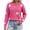 Hot Pink, variant on Women Sweater Knitted Star Print Casual Fashion Round Neck Pullover Trendy Long Sleeve Loose Fall Winter Soft Comfy Tops White S