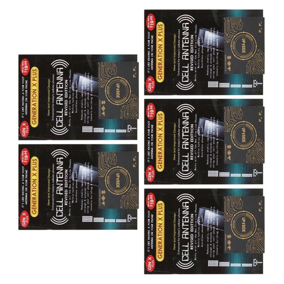 Pegatina de Refuerzo de Señal del Teléfono Celular, Reduciendo la Electricidad Estática de la Recepción Mejorada de la Señal de la Señal del Teléfono 5 PCS Negro para