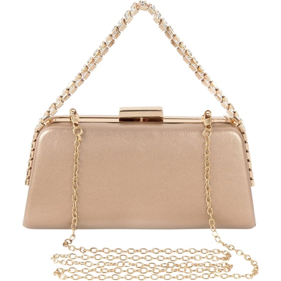 LinYooLi Women Mini Sparkle Rhinestone Evening Clutch Top-Handle Bag Cross-body Bag