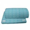 thumbnail image 4 of Blue Foot Rest, Ocean Inspired Waves Pattern with Japanese Influences Nautical Maritime Aquatic, Non-Slip Backing Adjustable Ergonomic Memory Foam Leg Support for Office, Sky Blue White, by Ambesonne, 4 of 5