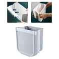 thumbnail image 3 of Cubo de basura montado en la pared Baoblaze Bote de basura colgante Rectangular Pequeño para armario de cocina Oficina Gris Grande, 3 of 8