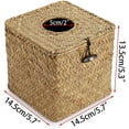 thumbnail image 3 of LQCrafK Tissue Box Square Tissue Holder Seagrass Tissue Box Cover Woven Tissue Box Holder Decorative Tissue Cover for Bathroom Tissue Box Cover Cube for Home Office Table Counter, 3 of 7