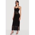 thumbnail image 2 of Women's Sleeveless Side Slit Crochet Maxi Dress, 2 of 3