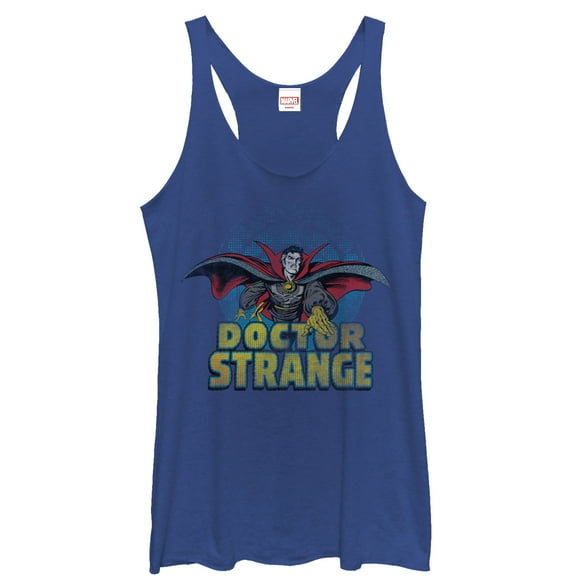 Women's Marvel Doctor Strange Protector  Racerback Tank Top Royal Blue Heather Medium