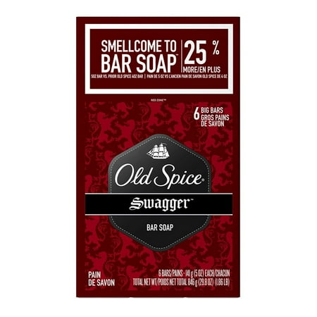 Old Spice Red Zone Bar Soap Swagger 6 Soap Bars, 24 oz, 3 Pack