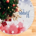 thumbnail image 5 of FMSHPON Independence Day Happy Independence Day Xmas Christmas Tree Skirt Stand Mat for Holiday Party Decoration Indoor Outdoor 48 inches, 5 of 6