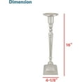 thumbnail image 4 of Aspen Creative 16302-11-2, Nickel Aluminum Decorative Candle Holder, 4-1/8" D x 16" H, Set Of 2, 4 of 4