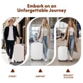 thumbnail image 6 of avobird 3-Piece ABS Hardshell Luggage Set – Lightweight and scratch-resistant, featuring silent 360° spinner wheels and TSA-approved locks, 20"/24"/28", White, 6 of 9