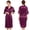 Purple, variant on Women's Long Sleeve Bathrobe Nightgowns Satin Pajama Robe Nightwear Lacy Nightdress Sleepwear M-3XL