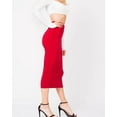 thumbnail image 4 of The Essential Midi Skirt-Red, 4 of 4