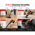 thumbnail image 5 of Cordless Vacuum Cleaner, 600W 50KPa Stick Vacuum for Home Hardwood Floor Carpet Pet Hair, 4-in-1 Lightweight Handheld Vacuum with LED Brush, 60 Min Runtime, Self-Standing, Gray, 5 of 7