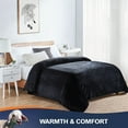 thumbnail image 6 of Walensee Ultra Soft Microplush Fleece King Blanket, 108" x 90", Black, Machine Washable, 6 of 8