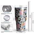 thumbnail image 3 of 30oz Pioneer Flower Floral Print Pattern Tumbler, Double Wall Vacuum Insulated Cup, BPA-Free Leak Proof Lid & Reusable Straws, Hot 12h, Cold 34h, 3 of 6