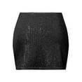 thumbnail image 7 of Women's Sequin Skirts Bodycon Mini Skirt Stretchy High Waist Pencil Skirt Long Denim Skirts for Women Glitter Fringe Skirt Silk Mini Skirt Knee Length Skirts for Women Denim Skirts for Women plus Size, 7 of 7