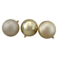 thumbnail image 4 of Northlight 12ct Shatterproof 3-Finish Christmas Ball Ornament Set 4" - Brown/Silver, 4 of 4