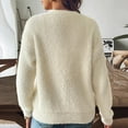 thumbnail image 4 of FRSASU Women Oversized Cardigan Sweater Fall Solid Color Fashion Knit Button Front Casual Trendy Tops Beige L(L), 4 of 9