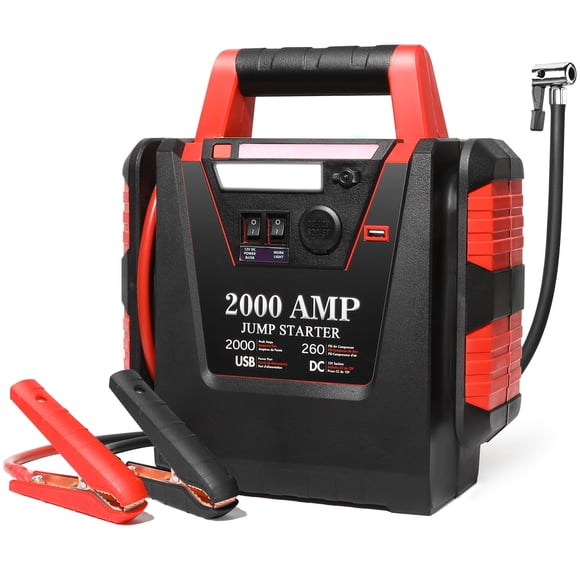 Arrancador FlyAuto 2000A con compresor de aire 260 PSI y LED