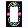 thumbnail image 5 of Metal Light Switch Plate Cover Colorful Multi-Shaped Gemstone Circle DIA005, 5 of 13