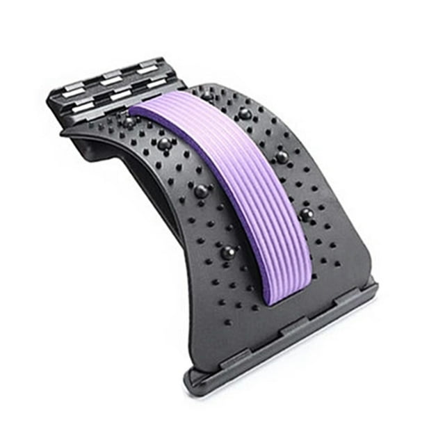 Masajeador lumbar para aliviar dolores crónicos y estrés, disponible en color morado
