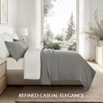 thumbnail image 5 of EVERGRACE Cotton Gauze Full Queen Bedspread, Ultra Soft Prewashed Pick Stitch Matelassé Coverlet, Lightweight Oversized Queen Quilt Bedding Set for All Season, w/ 2 Shams, Dusty Blue, 5 of 8