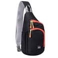 thumbnail image 3 of ibiyuan Crossbody Sling Backpack Nylon Zipper Fanny Pack Sling Bag, Side Pocket Single Shoulder Sports Chest Backpack for Outdoor Workout, 3 of 4