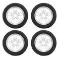 thumbnail image 1 of Pneus en Caoutchouc, Roues de Voiture RC Écologiques 4 Pcs Coussinage Fort Surface Inégale Universelle pour Voiture Télécommandée 1/8 Noir, Rouge, Blanc, 1 of 7