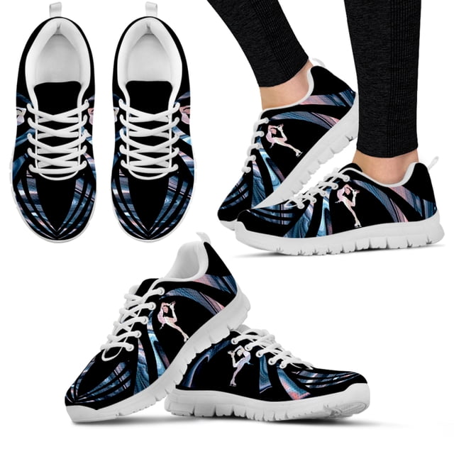 Zapatos de moda de marca con diseño de evento de patinaje sobre hielo, zapatos con estampado psicodélico, zapatillas blancas de suela blanda, zapatos deportivos para aficionados.