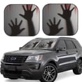 thumbnail image 2 of Daiia Bloody Hand Behind 2PCS Car Windshield Sun Shade, Foldable Sun Shield for Car Front Window, Auto Sun Blocker Visor Protector Universal for Truck SUV Pickup-Small, 2 of 7