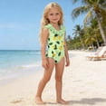 thumbnail image 6 of Afelkas Toddler Girls One Piece Swimsuit Ruffled Open Back Bathing Suit Quick Dry Lemon Print Beachwear Summer Pool Vacation Swimming Costume, 6 of 9