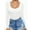 White, variant on lmcalzta Womens Shirts Long Sleeve Fitted Tops Casual Underscrubs Layer Slim Basic T-Shirts