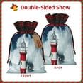 thumbnail image 2 of Sikiie Circular Lighthouse Christmas Gift Bags Drawstring Gift Bags Sacks Drawstring Bag Holiday Linen Xmas Wrapping Bags for Presents Party Gift-Black, 2 of 8