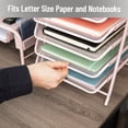 thumbnail image 6 of Mind Reader 5-Tier Paper Tray, Desktop Organizer, File Storage, Workspace, Office, Metal, Pink, 6 of 8