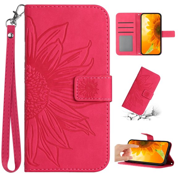 K-Lion Compatible with iPhone 8 Plus/iPhone 7 Plus Wallet Case, Skin Touch Feeling Soft TPU Flip Adjustable Stand Case with Credit Card Holder and Wrist Strap,Darkblue