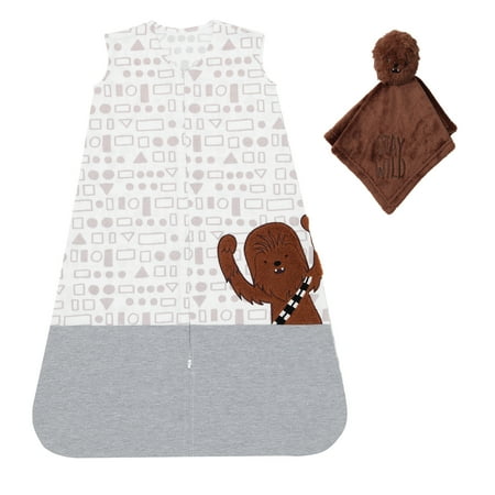 Lambs & Ivy Star Wars Chewbacca Wearable Blanket & Lovey Baby Gift Set – 2pc