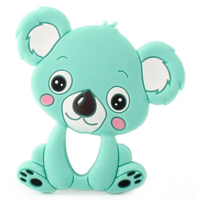 KeepGrow 1 Uds. Mordedores de silicona para animales de bebé, perro, dinosaurio, Koala, producto de dentición para bebés, accesorios para cadenas de chupete, sin BPA Tan Jianjun unisex