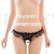 thumbnail image 4 of Mujer Tanga Chica Encaje Encantador Bragas Bowknot Diseño Ropa interior de fibra elástica transpirable, Negro seitruly XX000028-01, 4 of 7